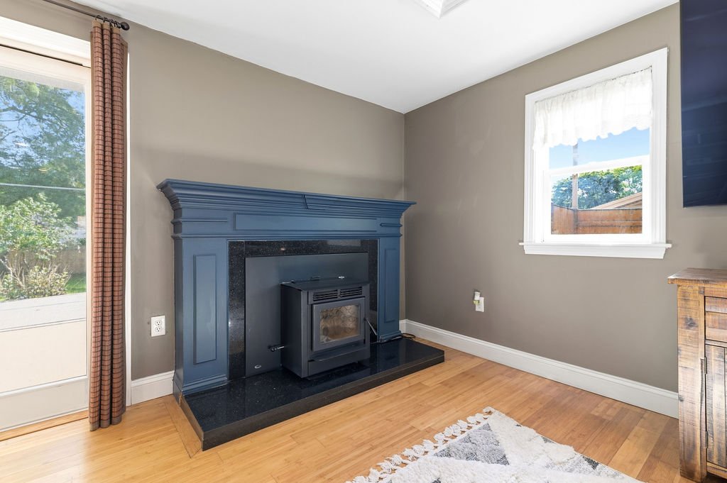 Pellet stove at 25 Marie Ave, Brockton