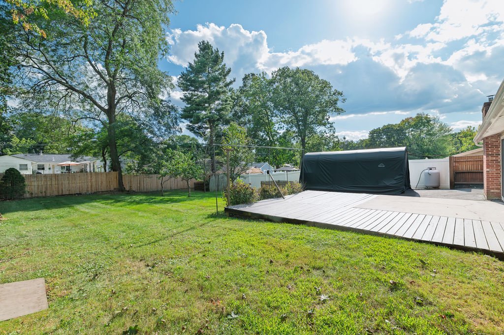 Fenced yard at 25 Marie Ave, Brockton