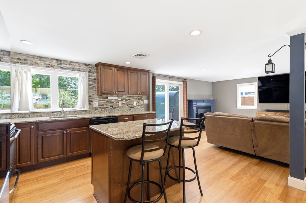 Kitchen to living room at 25 Marie Ave, Brockton